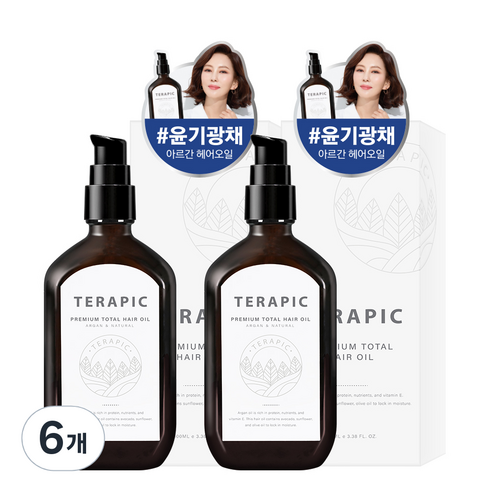 테라픽 프리미엄 토탈 헤어오일, 100ml, 6개