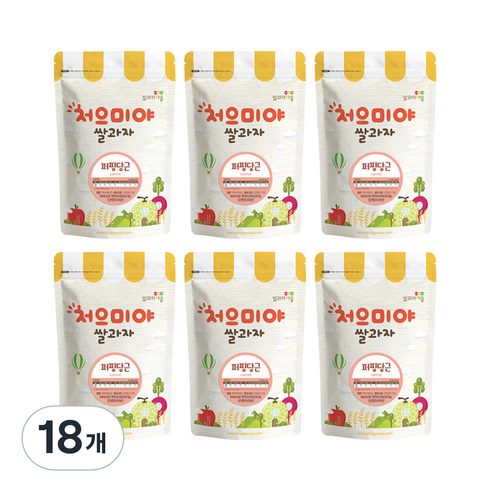 쌀과자마을 처으미야 퍼핑 과자, 당근, 18개, 50g