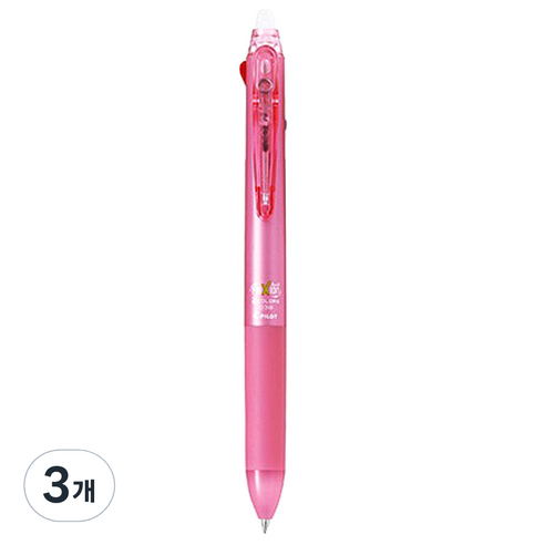 파이롯트 프릭션 2색 2C 볼펜 0.38mm, 소프트핑크, 3개