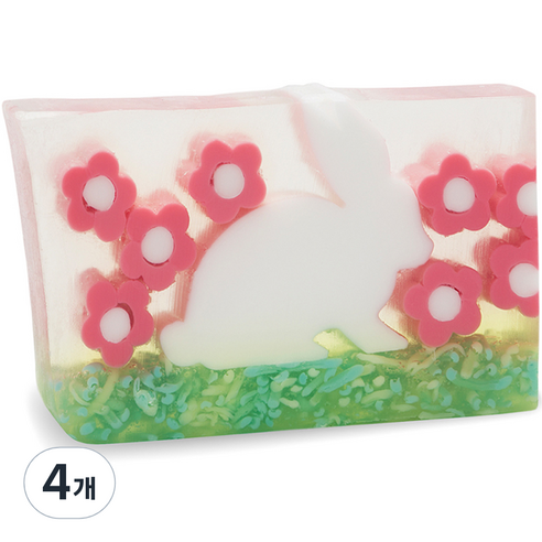 프라이멀엘리먼츠 바디솝 이스터버니, 165g, 4개