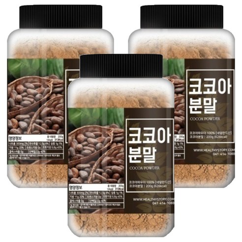 건강스토리 코코아 분말, 200g, 1개입, 3개