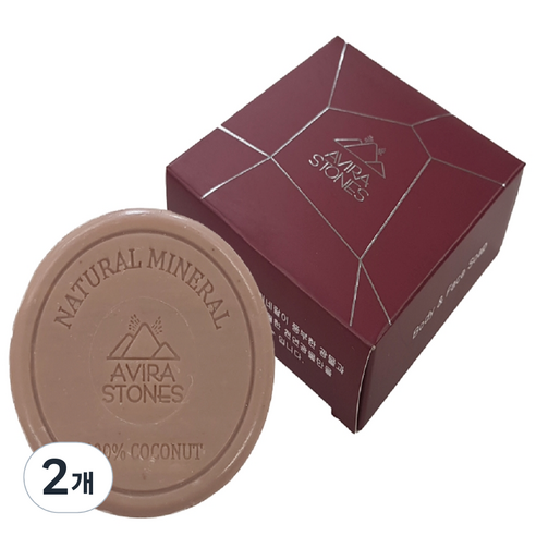 아비라스톤즈 브라운 목욕비누, 100g, 2개