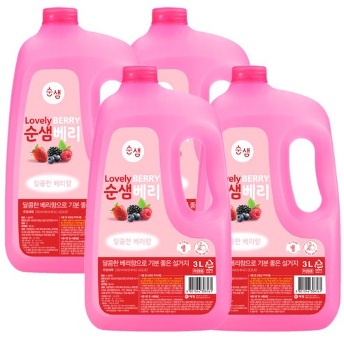 순샘 베리 주방세제, 3L, 4개
