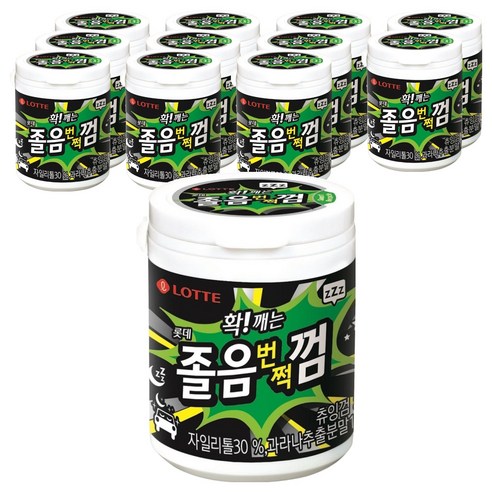 롯데 확 깨는 졸음 번쩍 껌, 87g, 12개