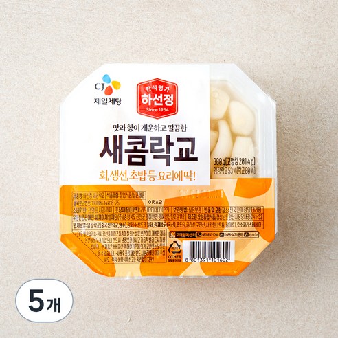 하선정 새콤락교, 380g, 5개