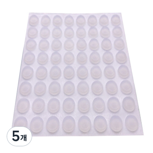 동진실리콘 3M 범폰 미끄럼방지 스티커 64p, 5개, 반투명