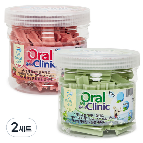 오랄클리닉 딸기 300g + 청사과 300g 세트, 딸기+청사과, 2세트