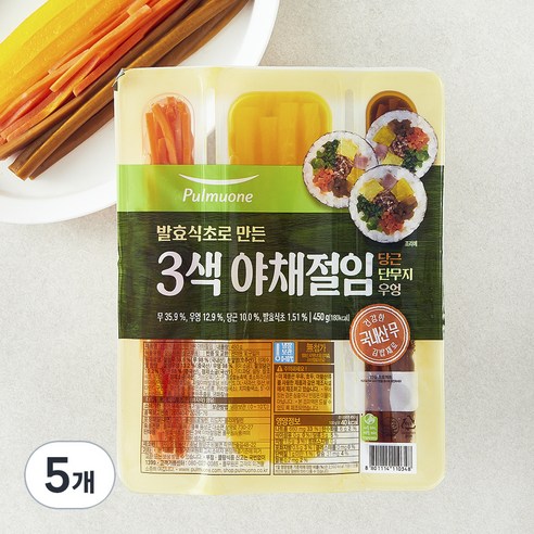 풀무원 삼색 야채절임, 450g, 5개