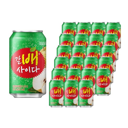 해태음료 갈배 사이다, 355ml, 24개입
