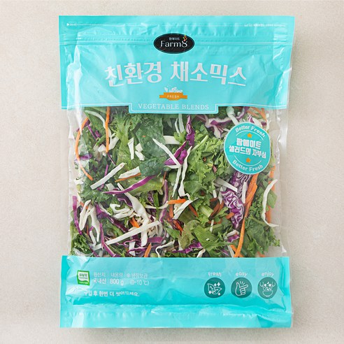 친환경 인증 국내산 채소믹스, 800g, 1팩