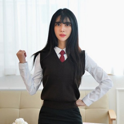 교복몰 여아용 보풀방지 교복조끼