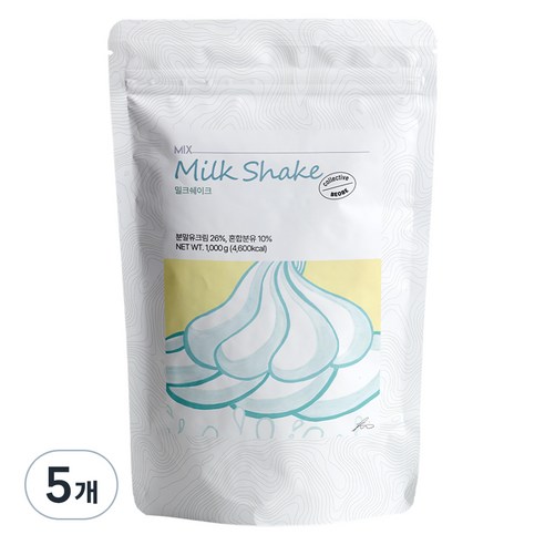 베오베 밀크쉐이크 파우더, 1kg, 5개, 1개