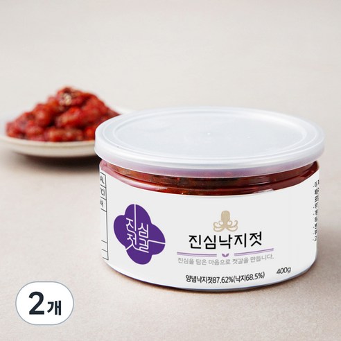 진심젓갈 낙지젓, 2개, 400g