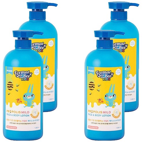 포멀비 키즈 프로폴리스 마일드 페이스 앤 바디로션, 1000ml, 4개