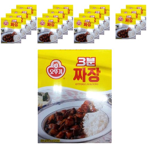 오뚜기 3분짜장, 200g, 16개