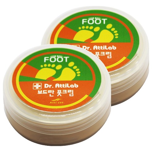닥터아띠랩 보드란 풋크림 원형, 100g, 2개