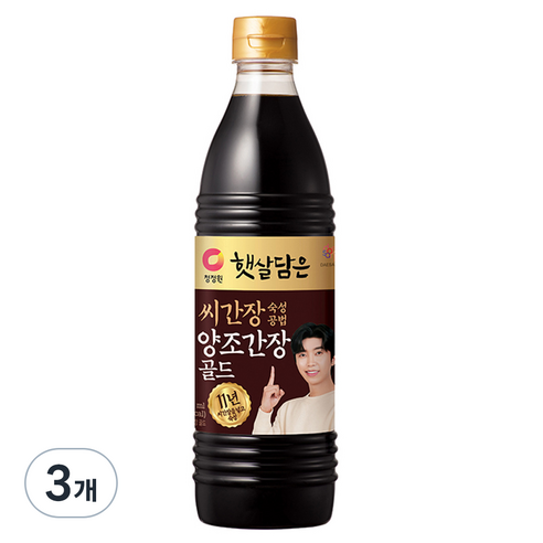 햇살담은 씨간장 숙성 양조간장 골드, 840ml, 3개