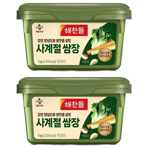 해찬들 사계절 쌈장, 1kg, 2개