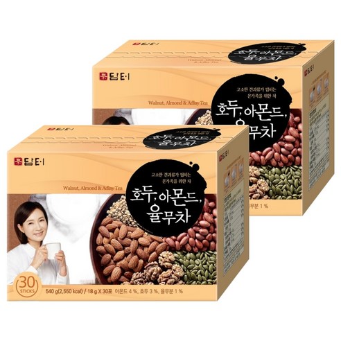 담터 호두 아몬드 율무차, 18g, 30개입, 2개