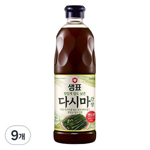 샘표 다시마 간장, 860ml, 9개