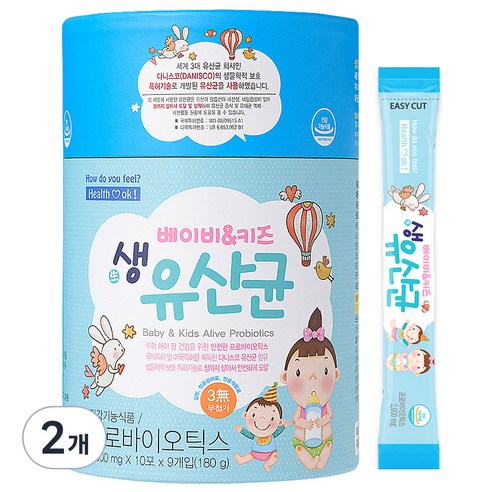 헬퍼장 베이비 앤 키즈 생유산균, 180g, 2개