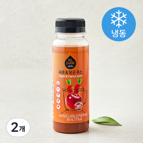 엘제이드 사과 & 당근 주스 (냉동), 180ml, 2개
