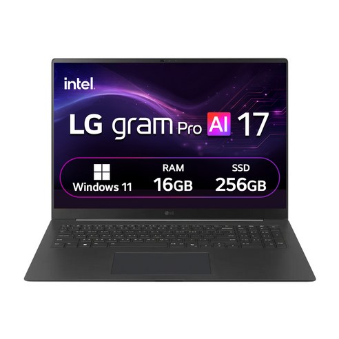 LG전자 2026 그램 Pro AI 17 코어Ultra5, 17Z90U-GS5BK, 256GB, 16GB, WIN11 Home
