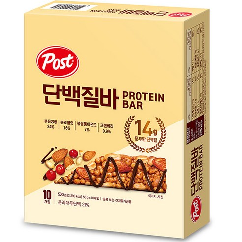 포스트 단백질바, 1개, 500g