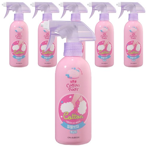 온더바디 코튼풋 발을 씻자 풋샴푸 비누향, 1개입, 6개, 385ml