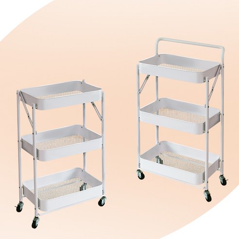 공간 효율을 극대화하는 마법, 라이프란스 접이식 철제 이동식 트롤리 3단
