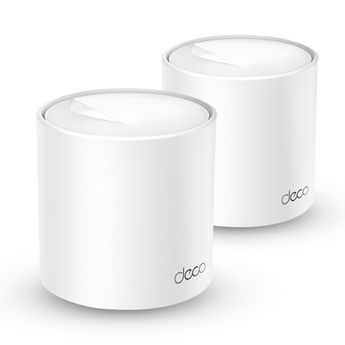 티피링크 AX1800 듀얼 밴드 통합 홈 메시 Wi-Fi 6 시스템 공유기, Deco X20, 2개