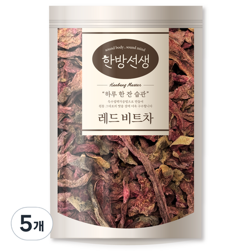 한방선생 레드 건비트차, 200g, 5개