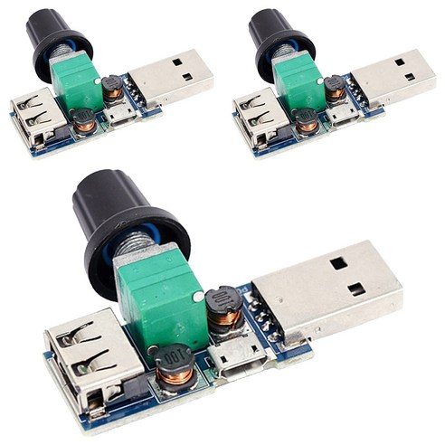 USB 5핀 모터 속도 조절기, 3개