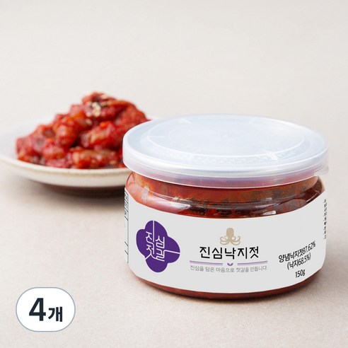 진심젓갈 낙지젓, 4개, 150g