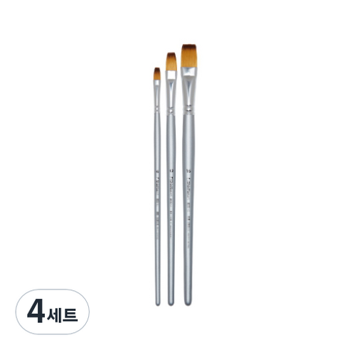 신한 아티스트 브러시 855NS 평붓 3종 세트, 6호 + 12호 + 16호, 4세트