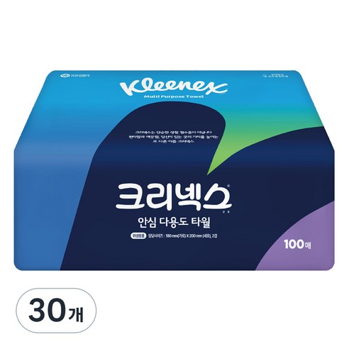 크리넥스 안심 다용도 키친타월, 100개입, 30개