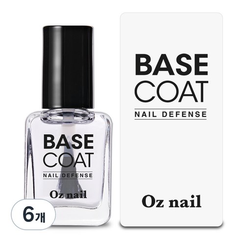 오즈네일 디펜스 네일 베이스 코트, 8ml, 투명, 6개