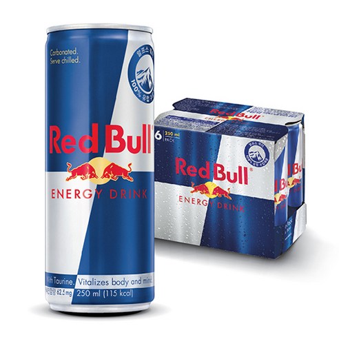 레드불 에너지 드링크, 250ml, 6개
