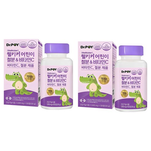 닥터포이 웰키커 어린이 철분 & 비타민C, 2개, 120g