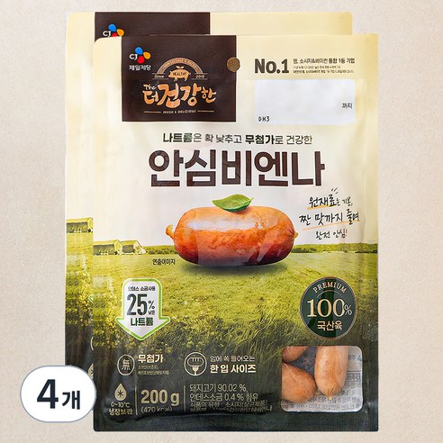 더건강한 안심비엔나, 200g, 4개
