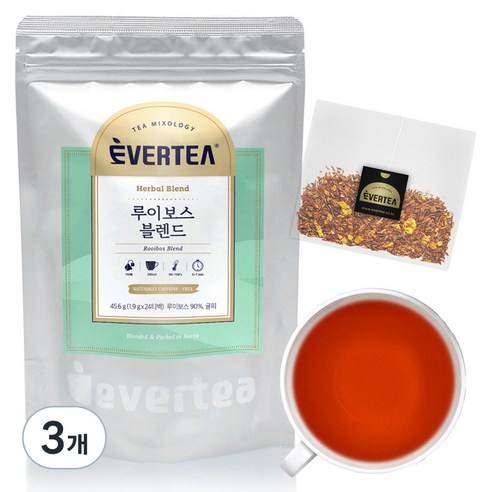 에버티 루이보스 블렌드 삼각티백, 3개, 24개입, 1.9g