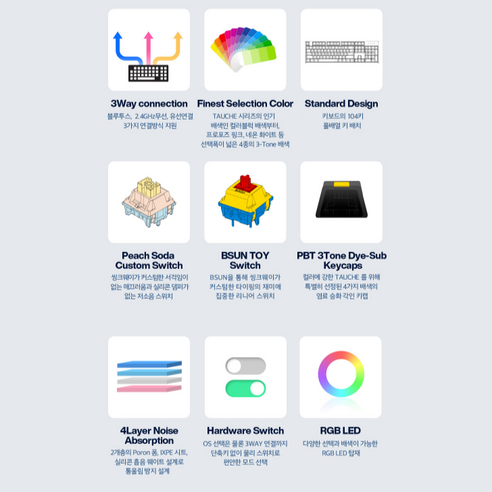 최적의 작업 환경을 제공하는 저소음 기계식 키보드