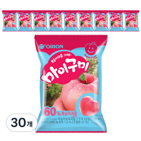 마이구미 복숭아맛, 66g, 30개