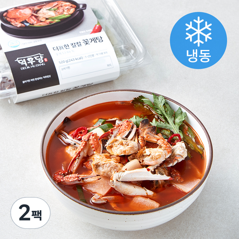 덕후당 더진한 칼칼 꽃게탕 (냉동), 520g, 2팩