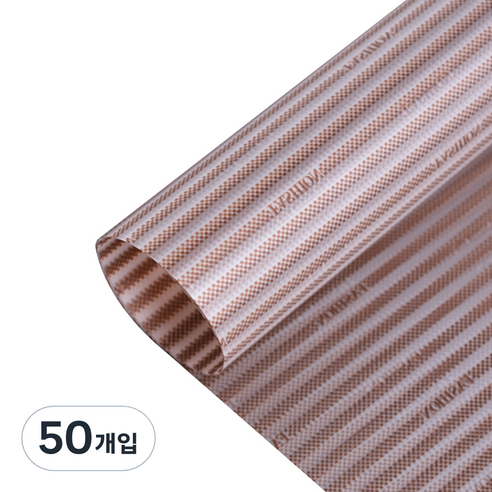 필립로지스틱 세로 스트라이프 플라워 포장지, 브라운, 50개입