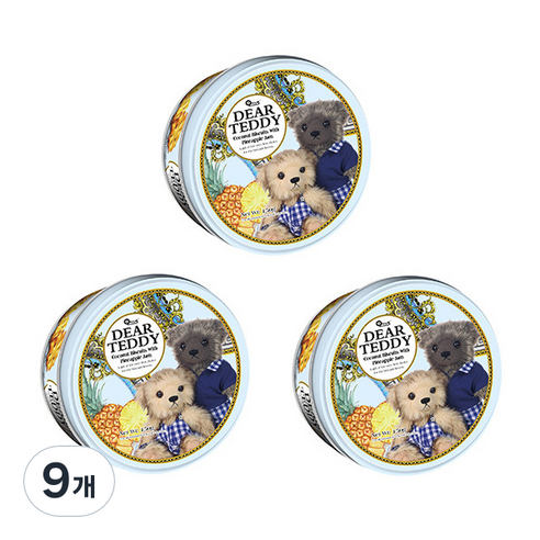 VFOODS 디어테디 플라워비스킷 파인애플잼, 150g, 9개