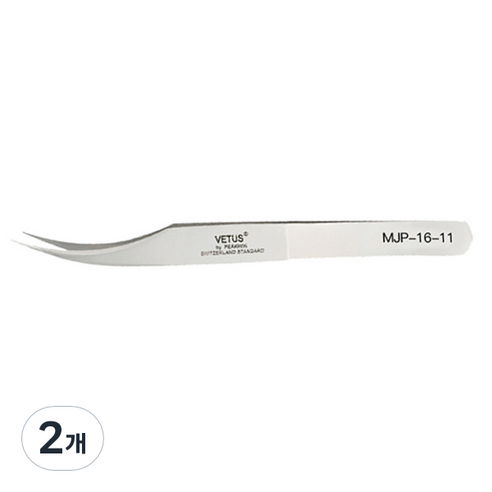 비투스 속눈썹 핀셋 MJP-16-11, 혼합색상, 2개