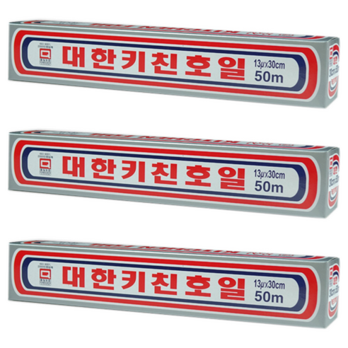 대한웰빙은박접시 키친호일 30cm x 50m, 3개
