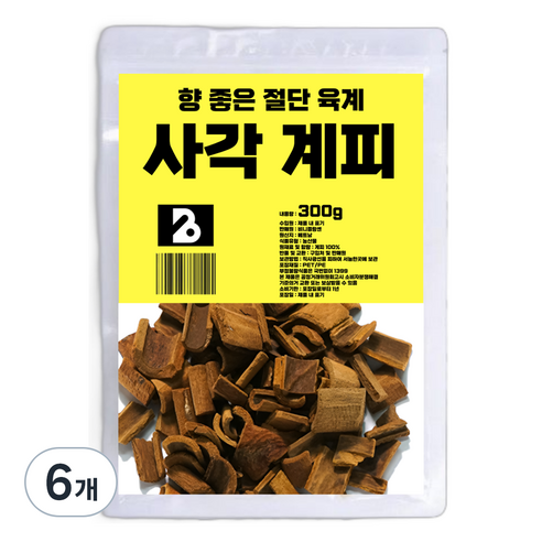 비니플랑센 향 좋은 절단 육계 사각 계피, 300g, 6개