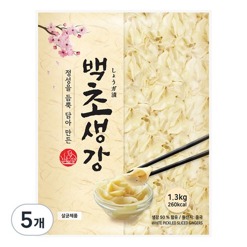 이엔푸드 백초생강, 1.3kg, 5개